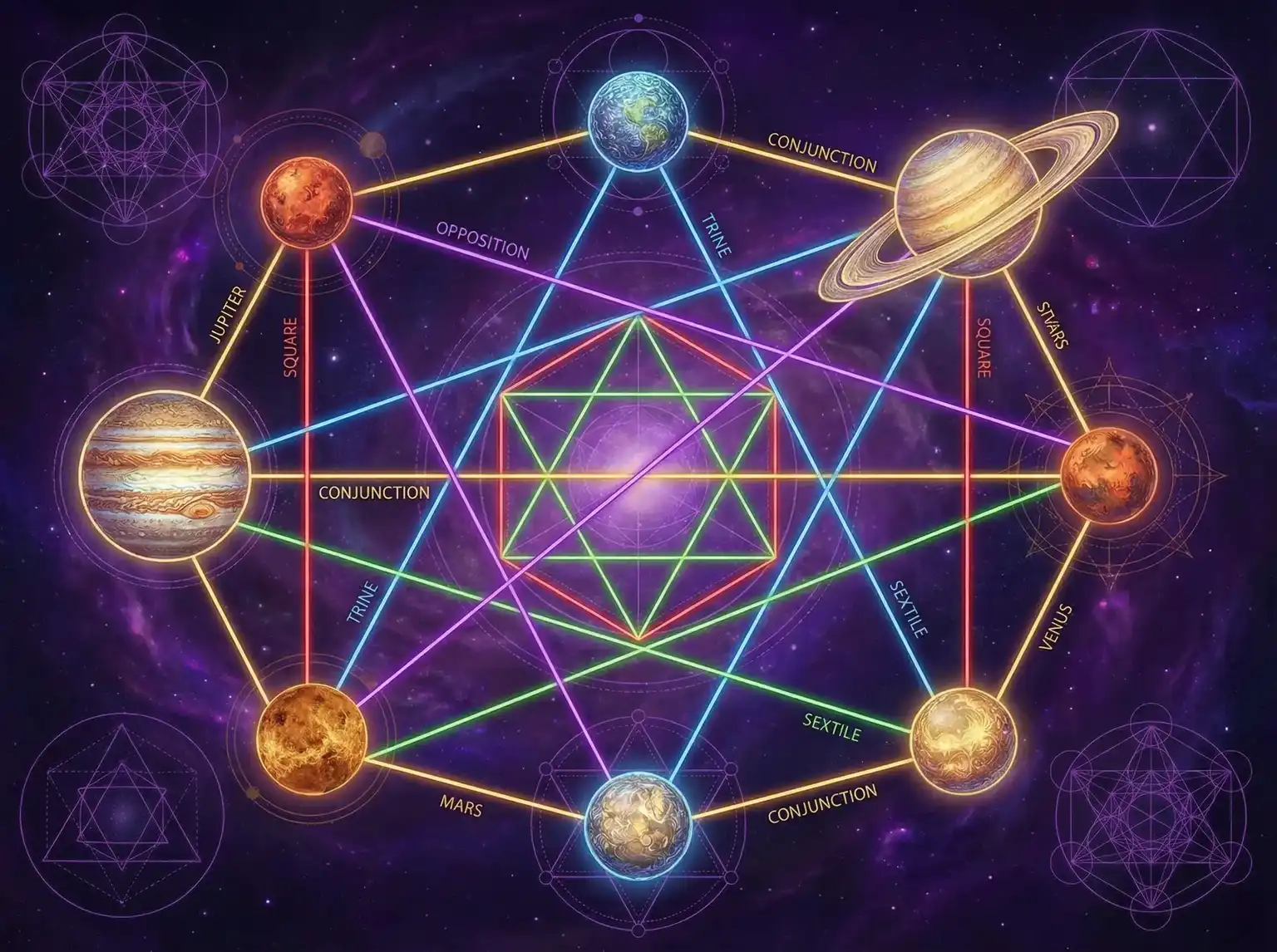 行星相位解读 - 奇怪的理发店 韩版带中译 | 占星学进阶